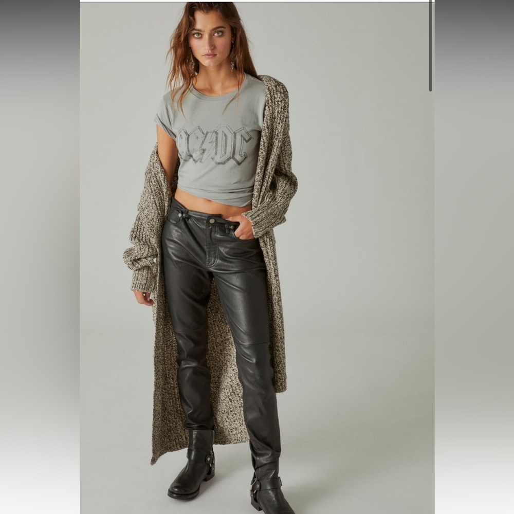 Lucky Brand High Rise Bridgette Skinny Leather Pants